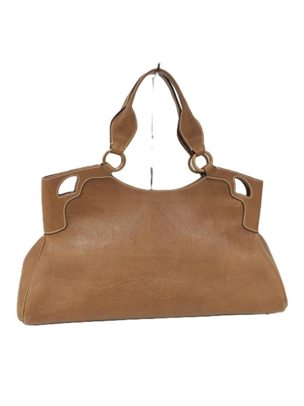 Cartier Marcello Handbag Leather Brown